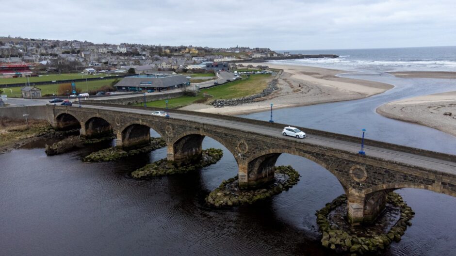 Banff Bridge, Banff in Aberdeenshire. 