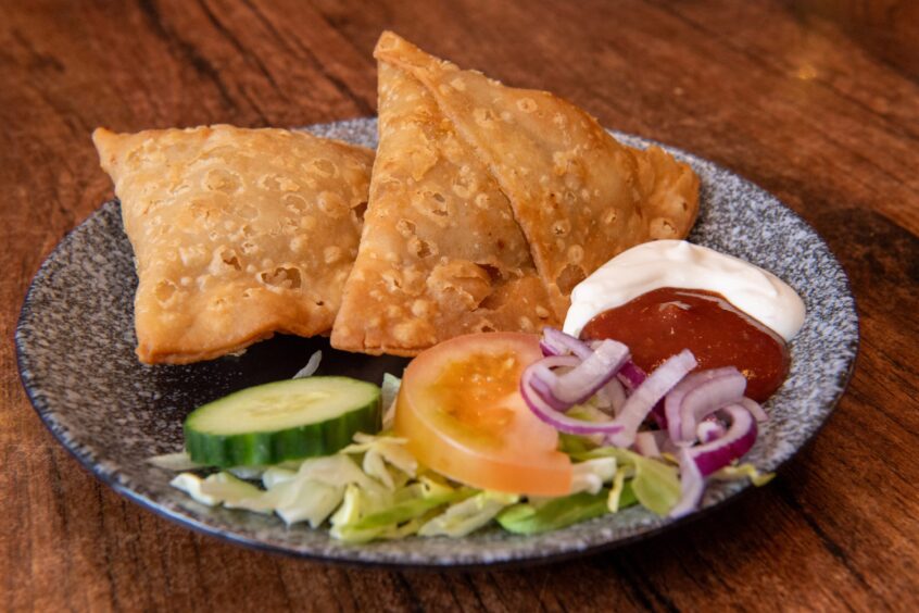 The meat samosas 