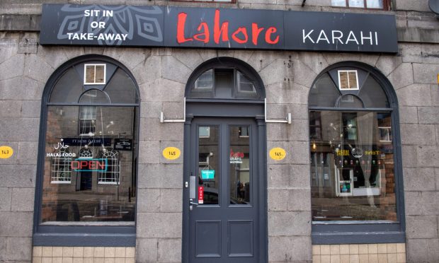 Outside Lahore Karahi on King Street, Aberdeen.