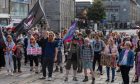 Anti-racism campaigners at the Castlegate