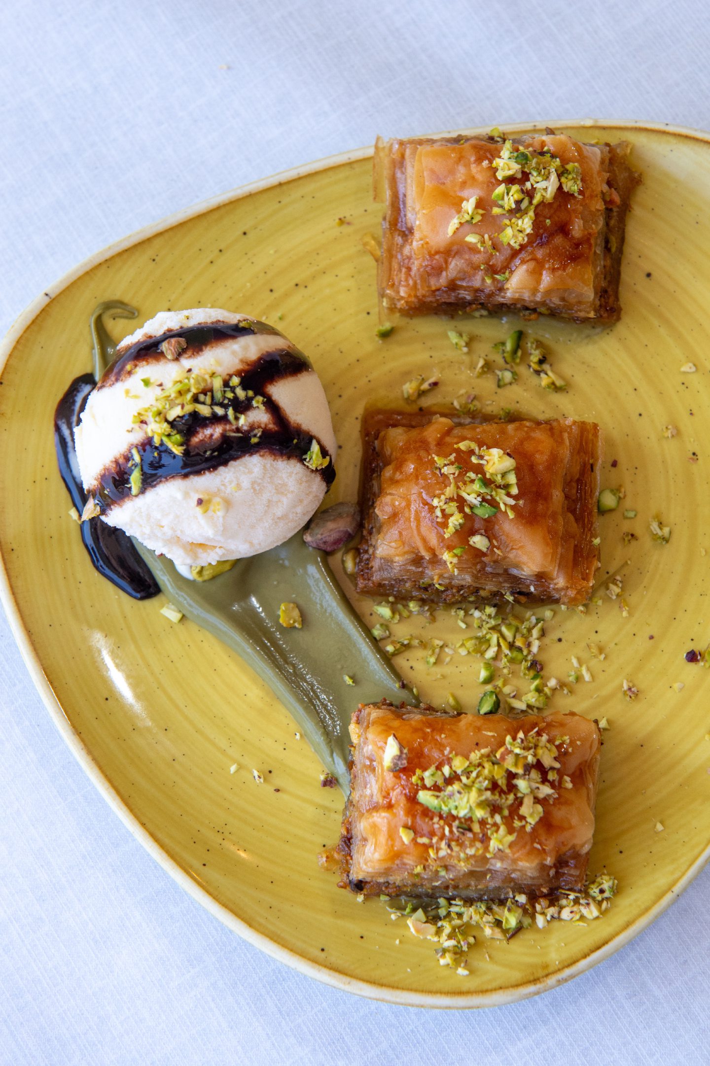 Baklava and ice cream at Pera.