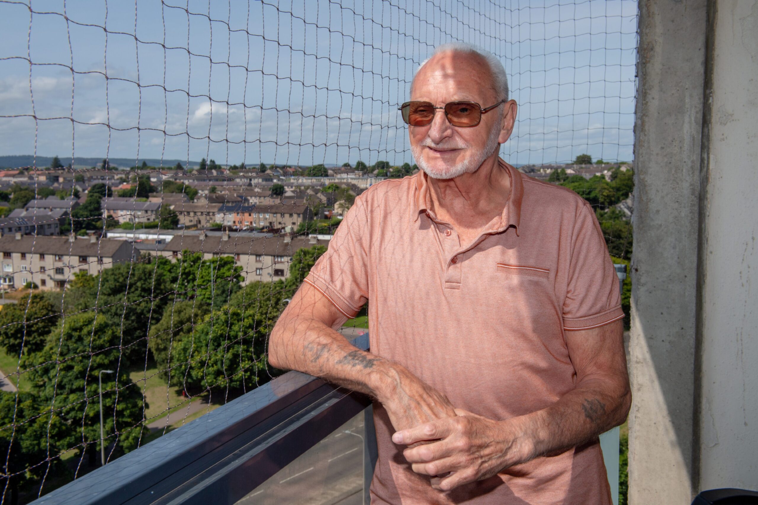 Jim Still on his balcony. 