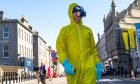 The search is on! Our intrepid reporter hunts down radiation on Union Street. Image: Kath Flannery/DC Thomson