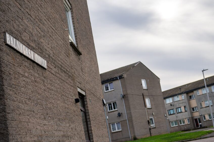 View of Balnagask Circle in Torry. 