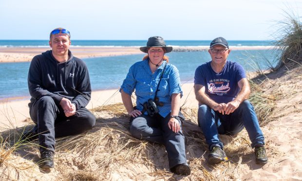 Visitors enjoy the warm weather at Balmedie Beach. Picture by Kath Flannery