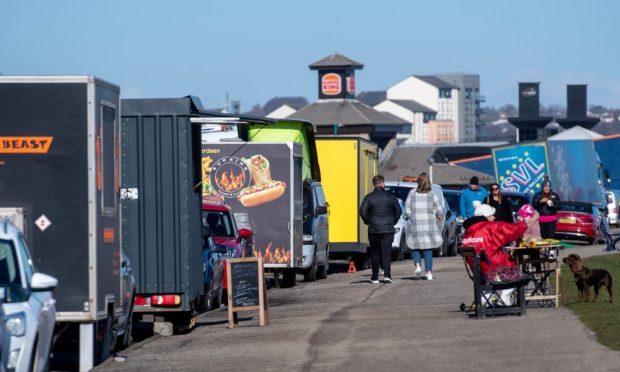 Food trucks on Beach Esplanade