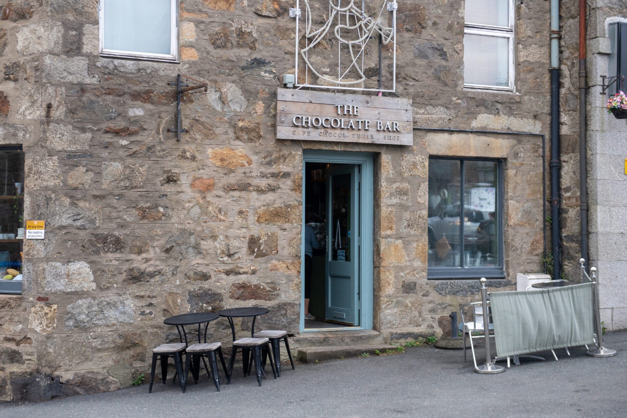 Exterior of The Chocolate Bar cafe in Ellon.