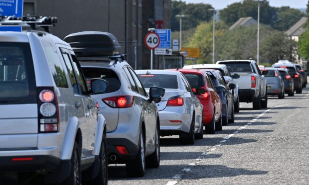 Motorists are being told to expect delays. Image: Kath Flannery/DC Thomson