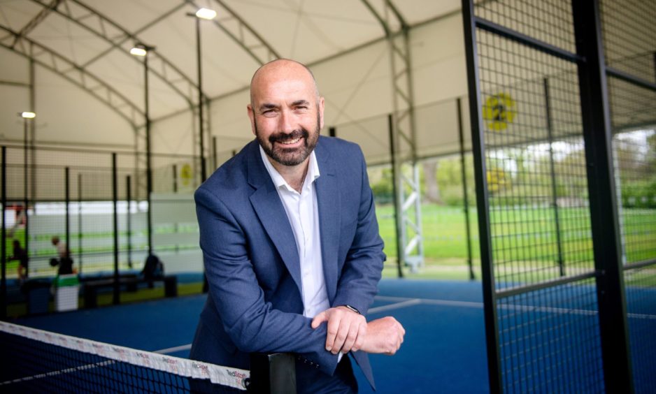 Keith Heslop, Sport Aberdeen chief executive, at Aberdeen Tennis Centre, Westburn Park. Image: Kath Flannery/DC Thomson