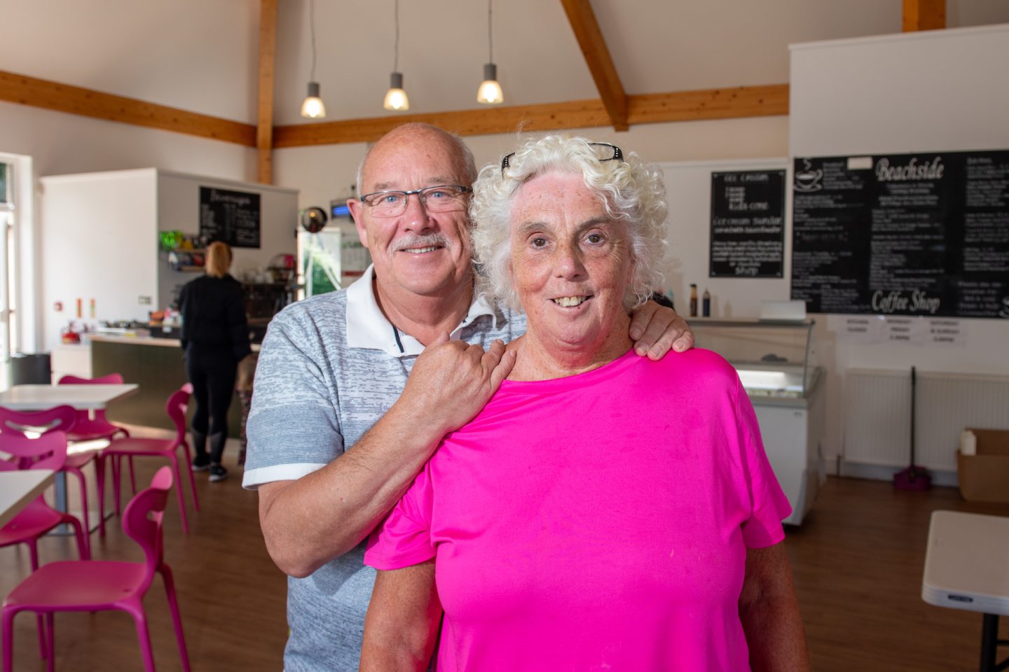 Bill with his wife Jackie who has also worked there for over 20 years