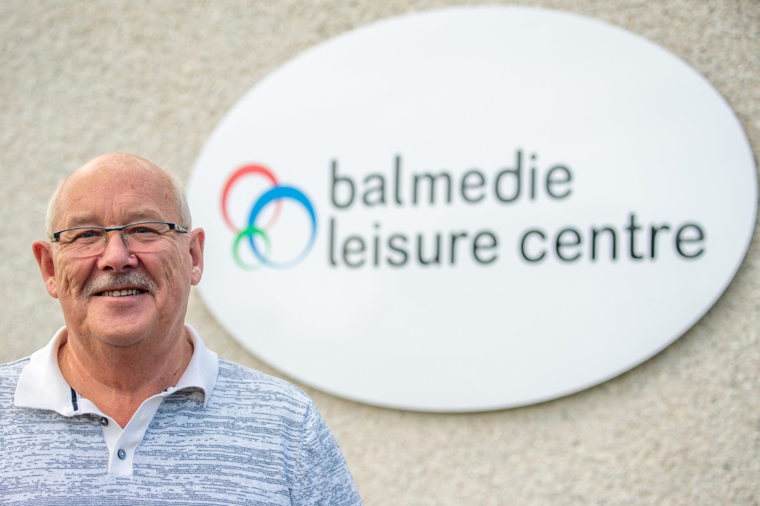 Bill outside Balmedie Leisure Centre 