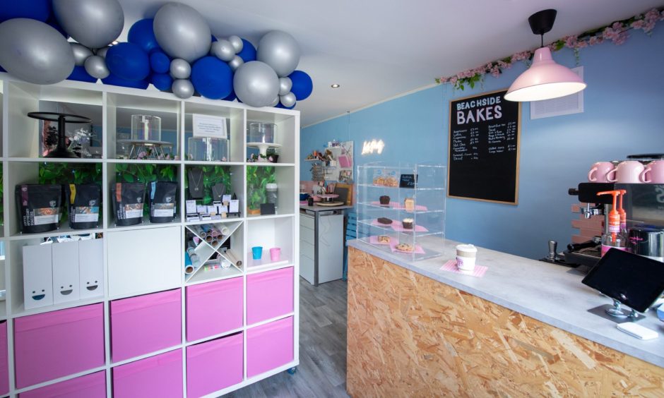 Inside Beachside Bakes in Balmedie.