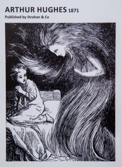 Illustration by Arthur Hughes, 1871, for Georges MacDonald's 'At the Back of the North Wind'