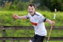 Greg Matheson of Lovat celebrates his equaliser. Image: Neil G Paterson.