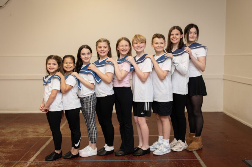  L-R are: Milana Campbell, Harper MacRae, Erin Macleod Atkinson, Gracie Schofield, Alexa Gordon, Joss Reid, Joey MacRae, Katie Mitchell, Aimee Ironside