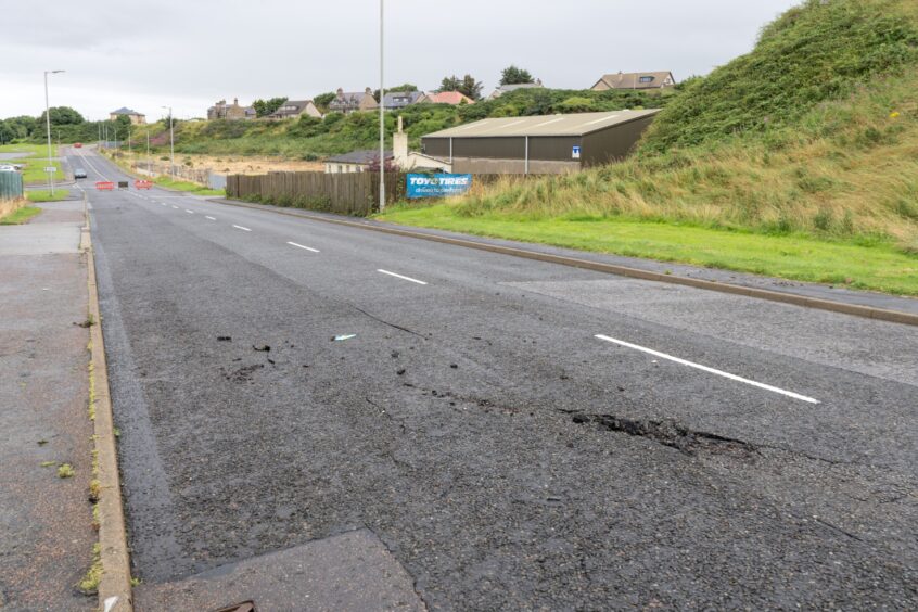 Cracks on Buckie road