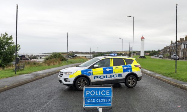 Police car in Buckie