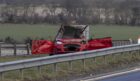 One of the cars in the aftermath of the A90 crash. Image: Newsline Media