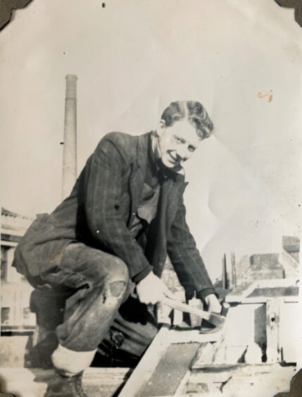 Norman Crighton during his time as a joiner.