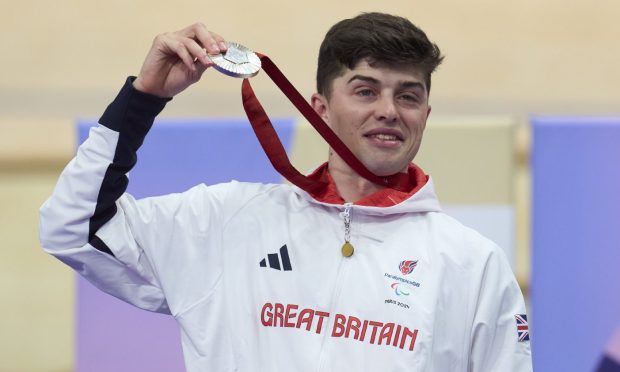 Great Britain's Finlay Graham wins silver in the C3 - 3km pursuit on day two of the Paris 2024 Paralympic Games. Image: PA.