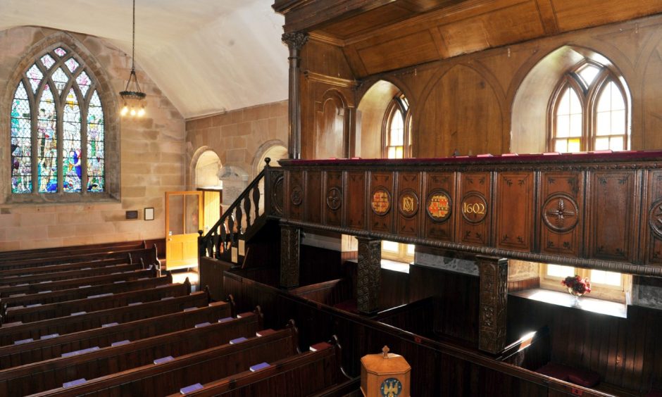 Inside Auld Kirk in Cullen 