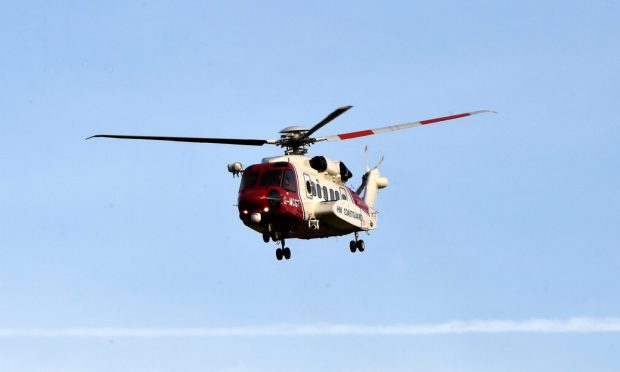 A medical evacuation is underway to bring a ship passenger back to Aberdeen. Image: Kenny Elrick/ DC Thomson.