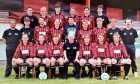 The Inverness Thistle team of 1993/4 with Dave Milroy third from left in the front row.