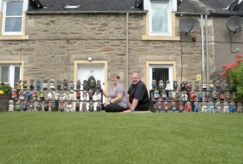 Irene and Ian Grant with their 75 meerkats 