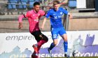 Flynn Duffy, right, in action for Peterhead against East Fife's Nathan Austin last term. Image: Duncan Brown