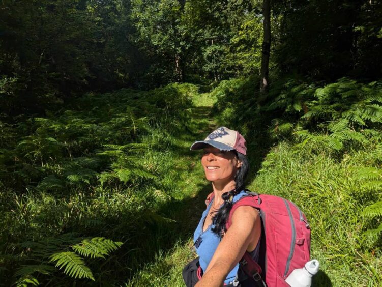 Gayle enjoys the peace and quiet in Paradise Wood. Image: Gayle Ritchie.