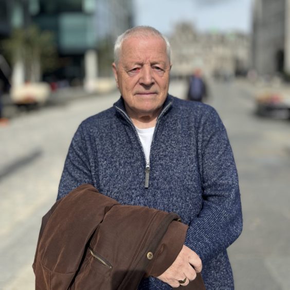 Bill Crooks, 75, outside Aberdeen City Council chambers ahead of the crucial Torry housing vote.