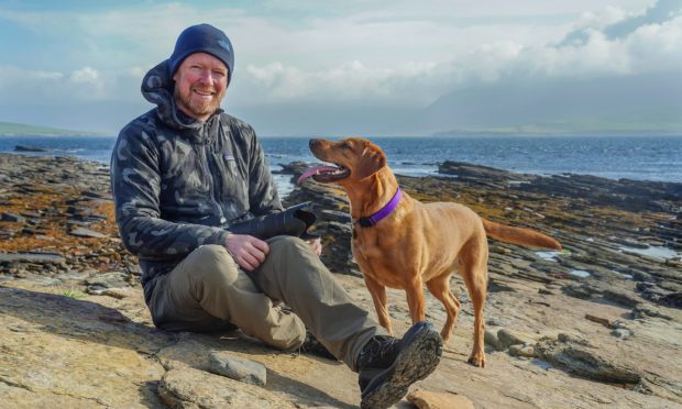 Raymond Besant and his dog Lyra