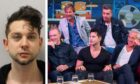 Convicted sex offender Ross Davidson, left, was a member of the pop band Spandau Ballet, right. Images: Metropolitan Police/Shutterstock