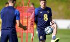 Scotland's Kevin Nisbet during a training session. Image: PA