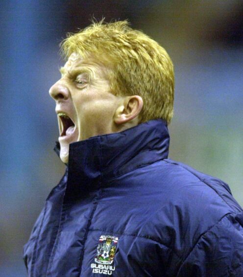 Gordon Strachan shouting