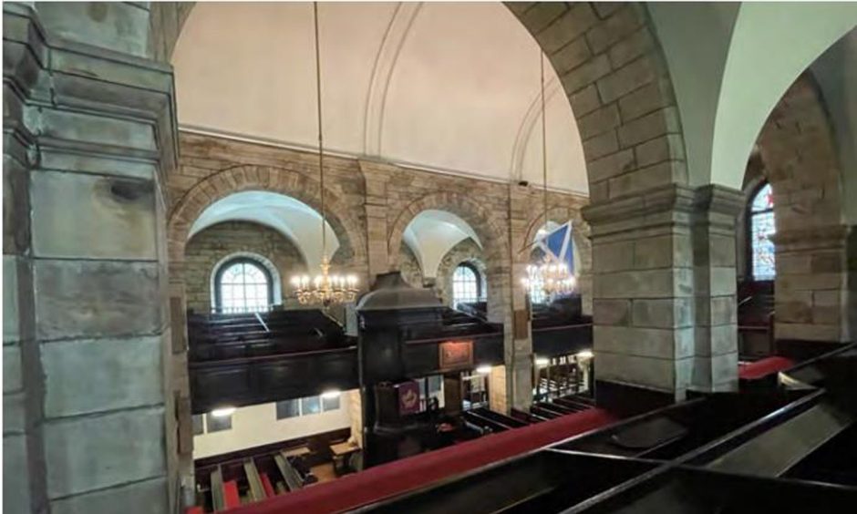 Some of the pews will be removed and preserved to make space for the new plans. Image: Mill Architects