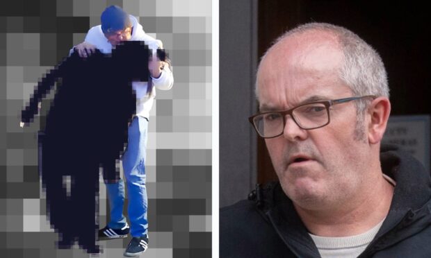 Steven Wood, right, was captured on camera sexually assaulting a woman. Image: DC Thomson