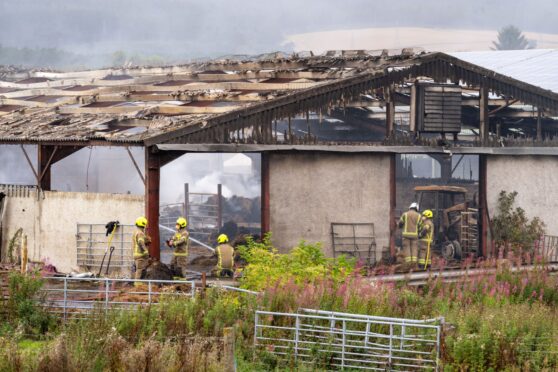 Caplich Quarry fire damage near Alness