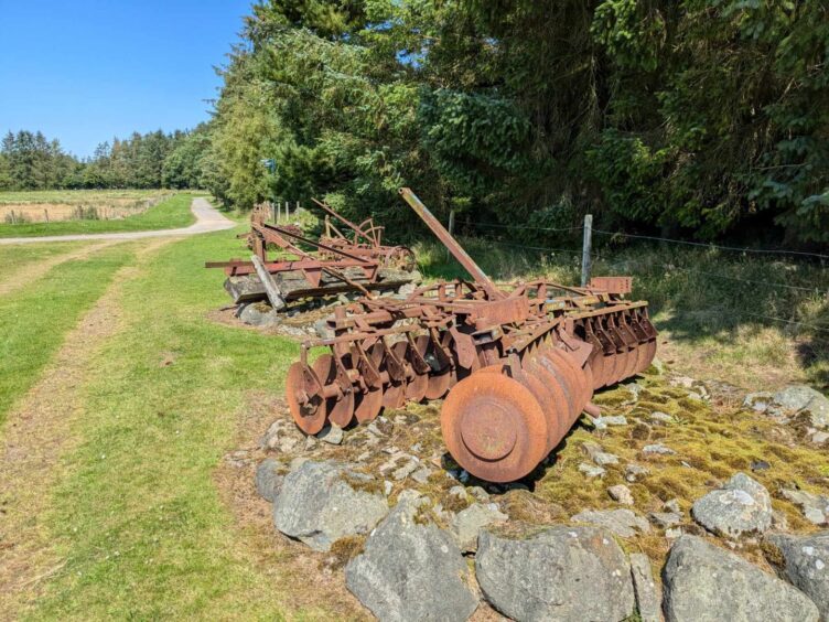 Rusting farm machinery outside Hareshowe. Image: Gayle Ritchie.