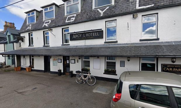 The assault happened outside the Argyll Hotel in Ullapool. Image: Google Streetview