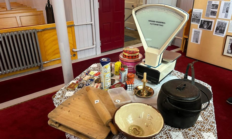 The display showcases shopping and kitchen related items from the decades gone by. Image: Isaac Buchan/DC Thomson