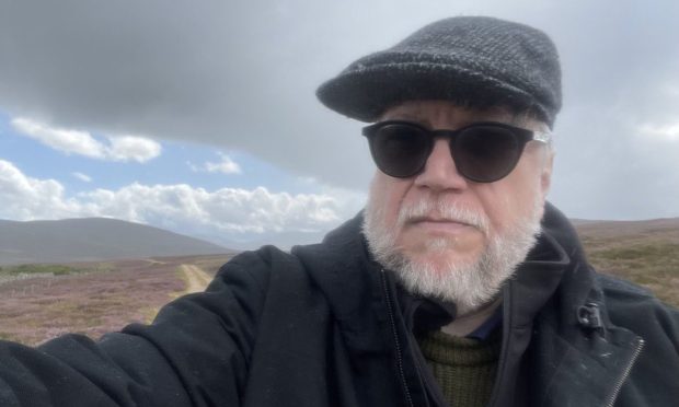 Film director Guillermo del Toro on location near Stonehaven.