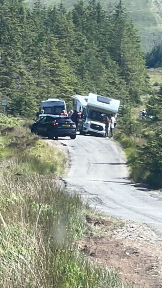 Drivers are getting stuck in soft verges at the Fairy Pools on Skye. 