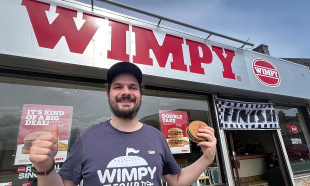 Anthony finished his month-long tour at Wimpy's Fraserburgh location.