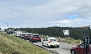 Queues of traffic at the Fairy Pools.