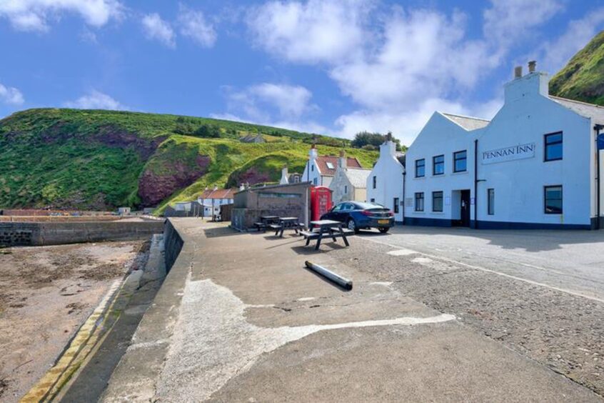 The phone box in nearby Pennan figured prominently in the film Local Hero. 