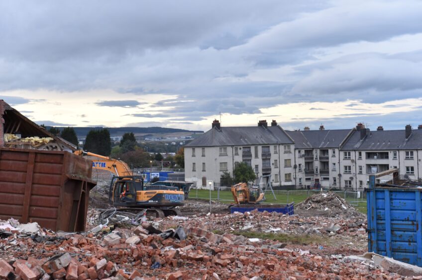 Homes being demolished in Logie to make way for the Hauadagain bypass.