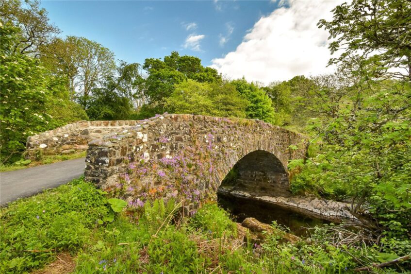 The bridge at Raera Farm in Argyll. 