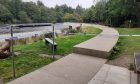 Police tape erected at The Gathering Place in Inverness.