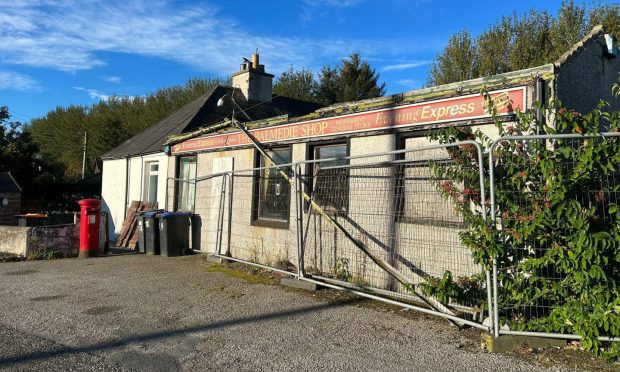 The decaying Balmedie Shop will be torn down by demolition crews.